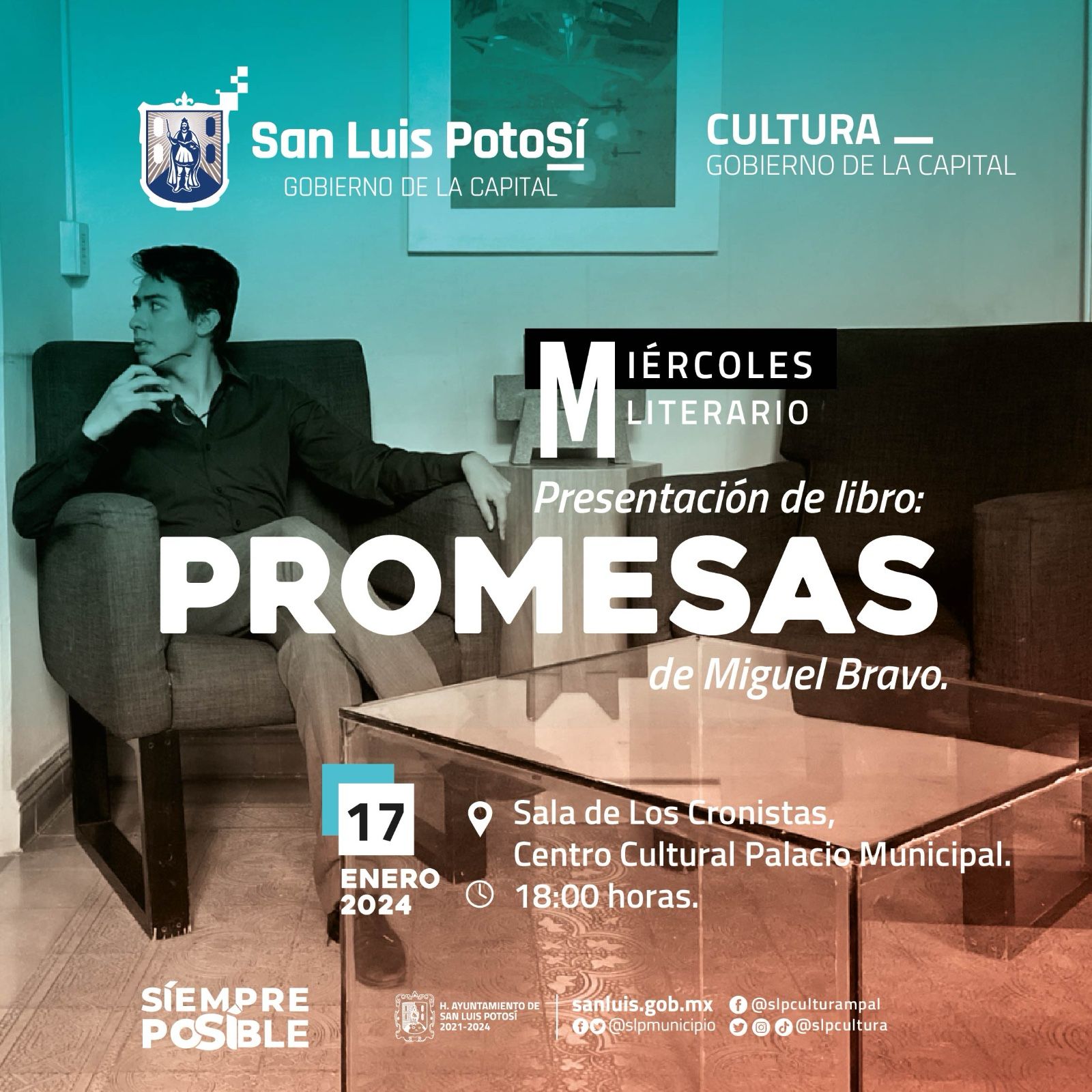Arranca el “Miércoles Literario” 2024 en Palacio Municipal