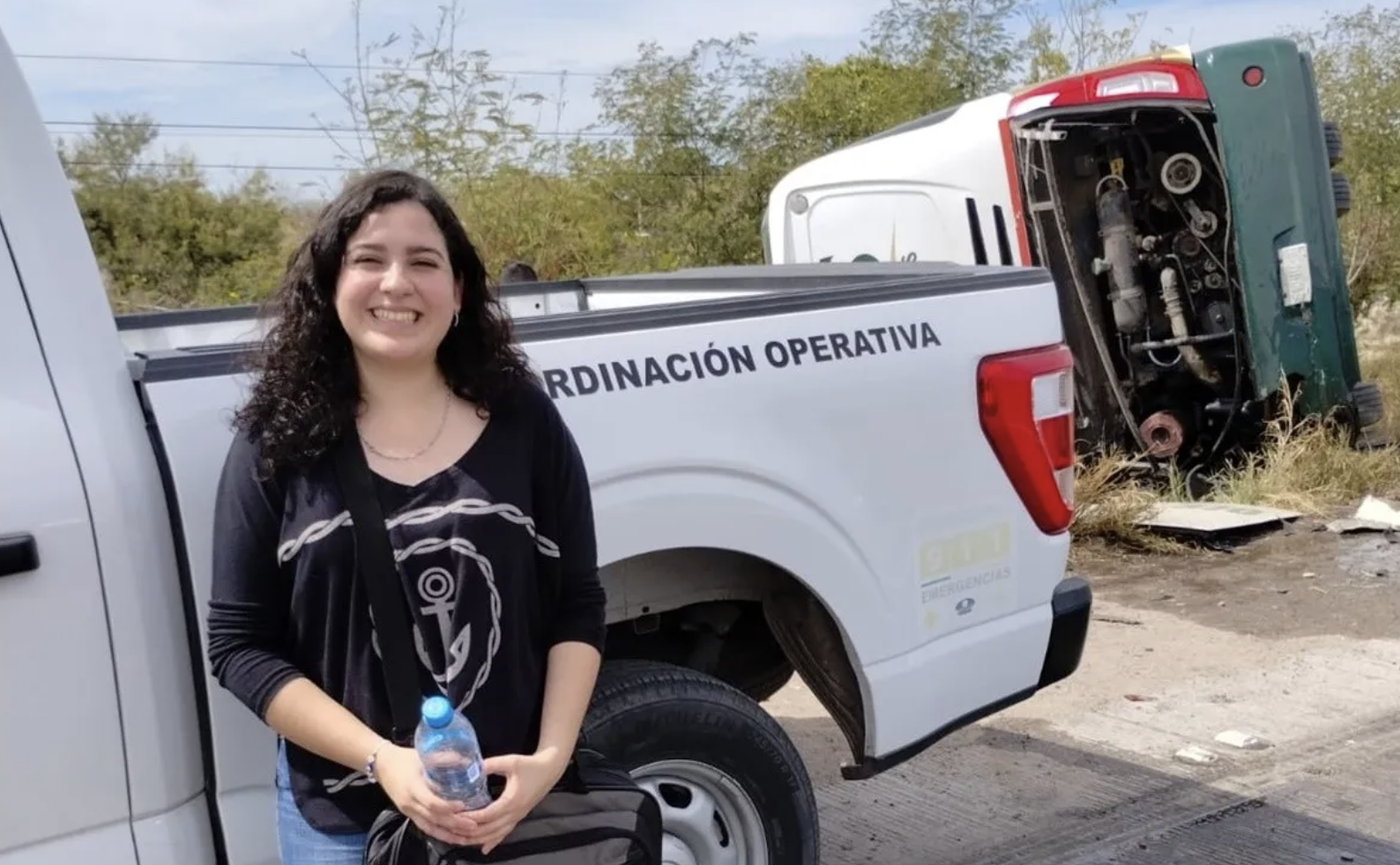 Enfermera de UAS ayudó a heridos en choque de camión Norte de Sinaloa
