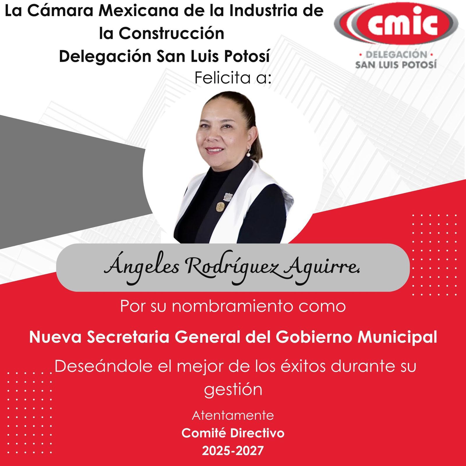 Cmic anticipa buenos resultados con ángeles rodríguez como secretaria general del gobierno de la capital