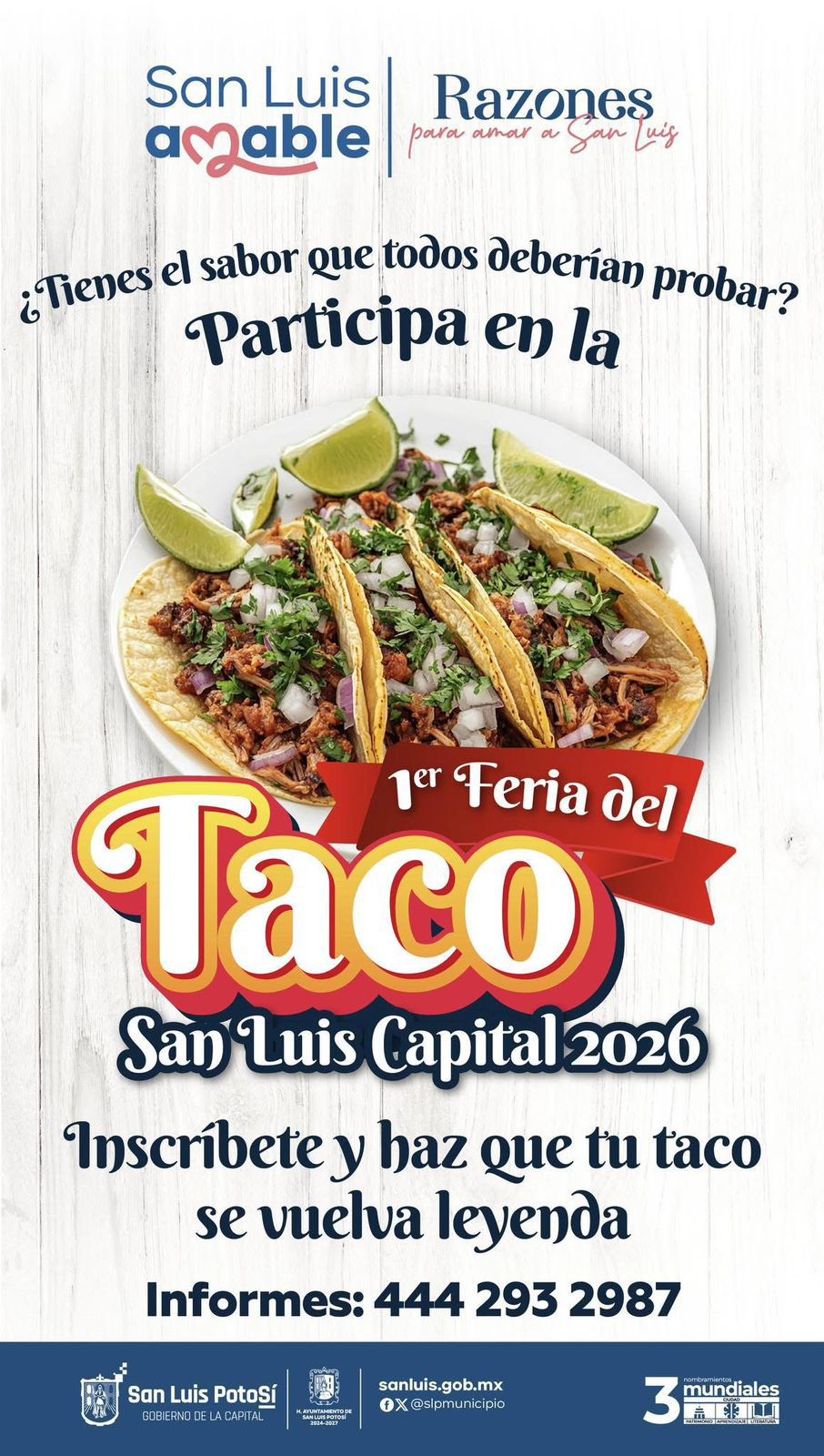 Gobierno de la Capital invita a la Feria del Taco 2026