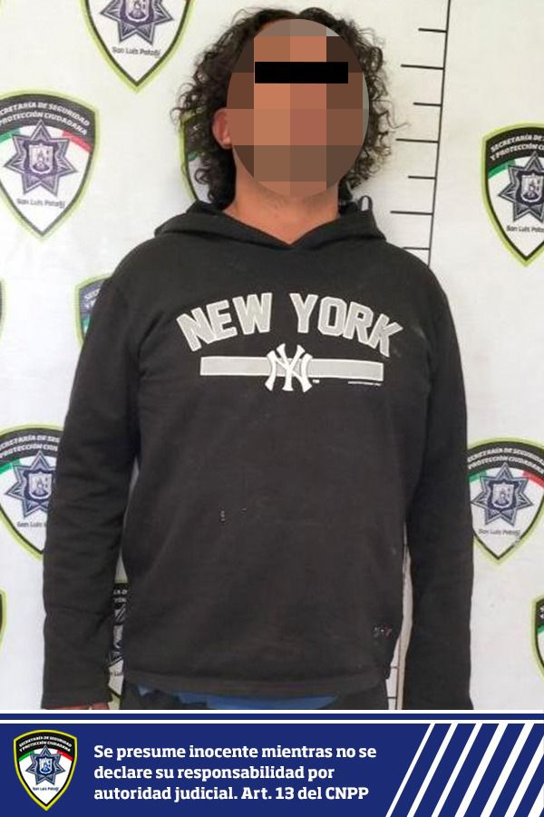 En el cuadrante centro, oficiales de Guardia Municipal detienen a un hombre señalado de robo