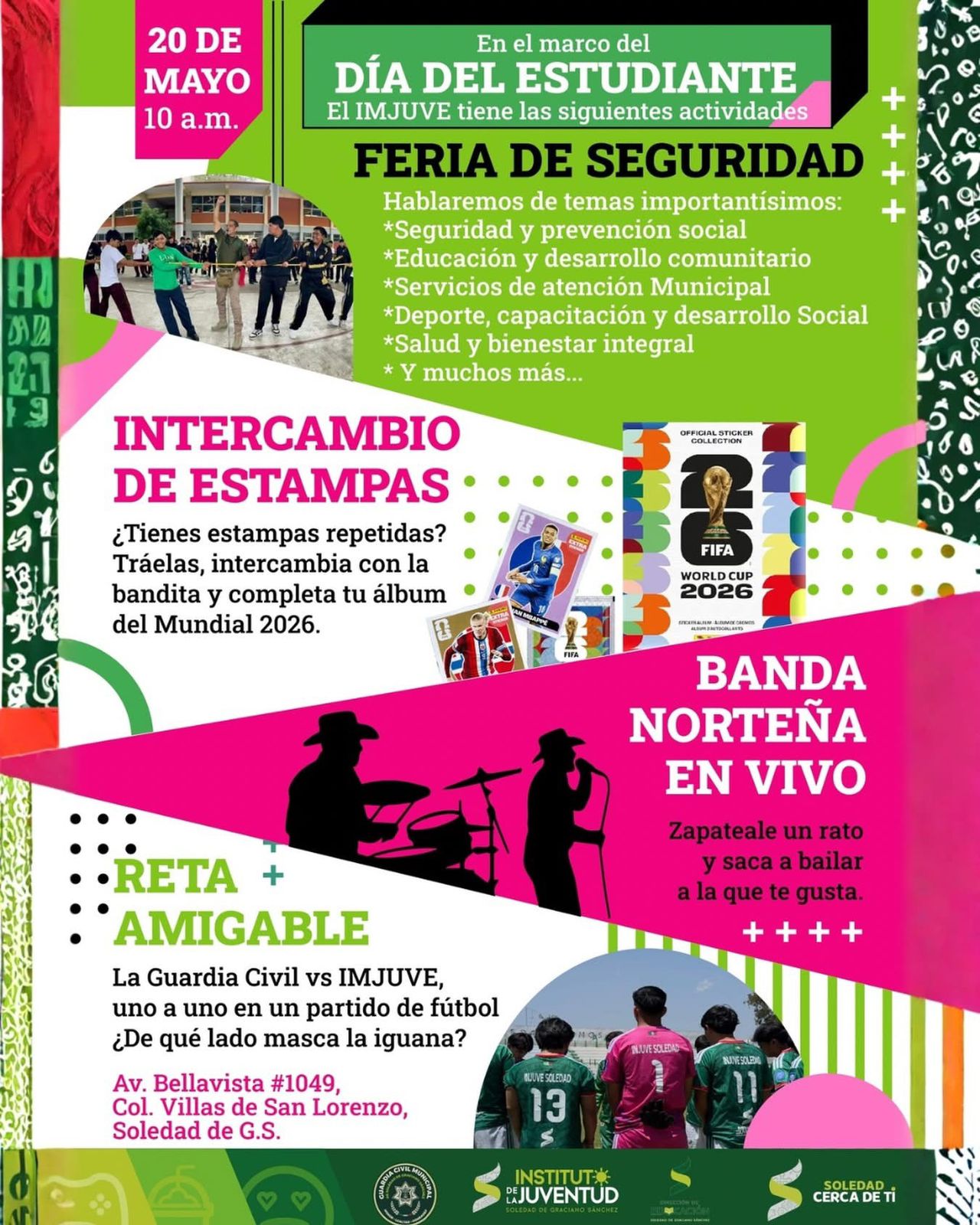 Ayuntamiento de Soledad celebrará a las juventudes con feria de seguridad, música y actividades recreativas