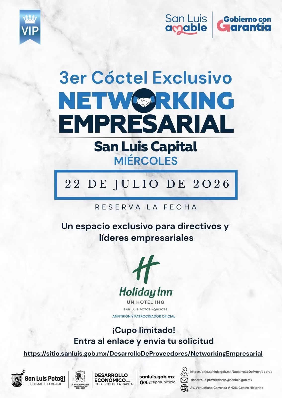 San Luis Capital convoca al Tercer Cóctel Exclusivo de Networking Empresarial
