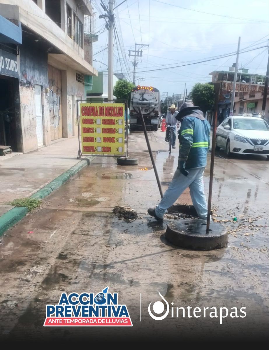 Interapas restablece niveles del drenaje en San Fernando