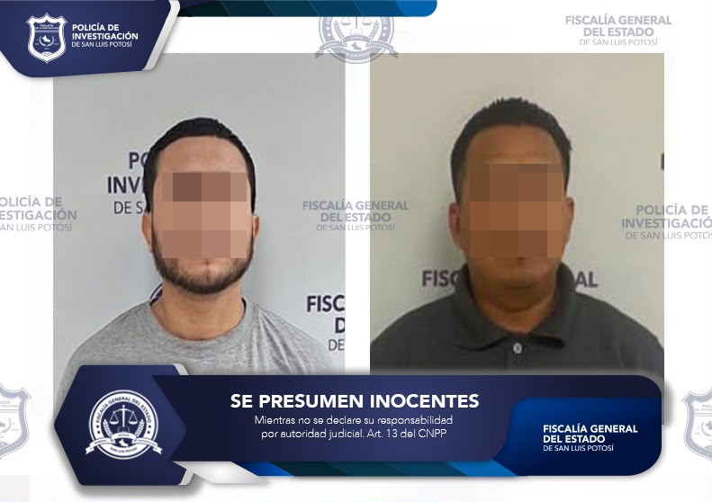FISCALÍA POTOSINA APREHENDE A DOS SUJETOS INVESTIGADOS POR HOMICIDIO