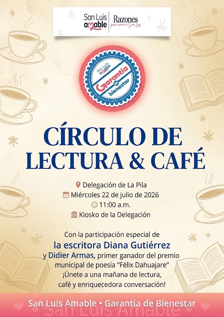 Fomenta Ayuntamiento de San Luis capital la cultura en La Pila con el “Círculo de Lectura & Café”