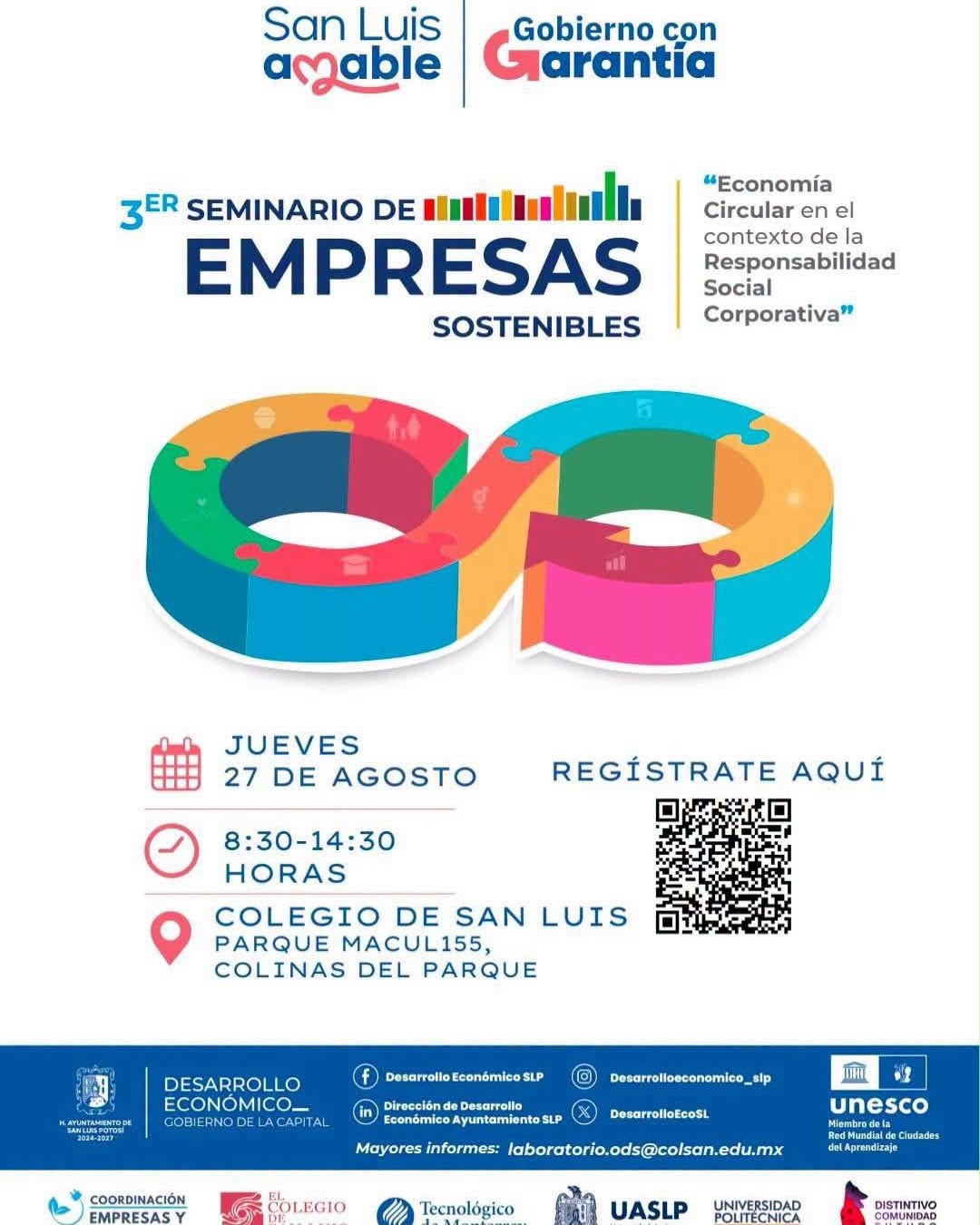 Invita Gobierno de la Capital al 3er Seminario de Empresas Sostenibles 2026