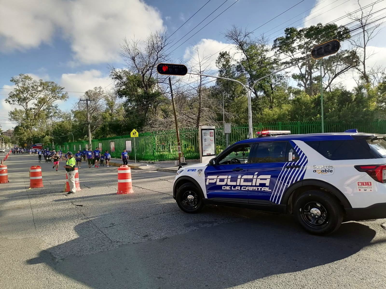 Policía de la Capital implementará operativo vial por el Medio Maratón UASLP edición 2026