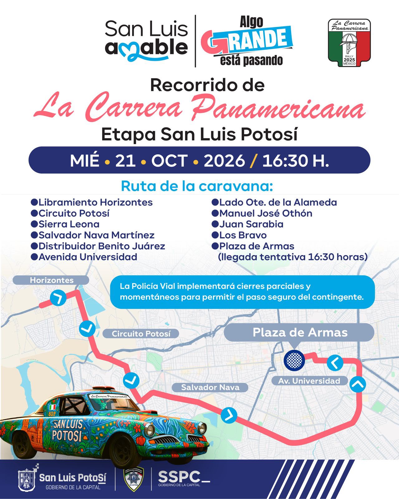 San Luis Capital recibirá las Etapas 6 y 7 de la Carrera Panamericana 2026