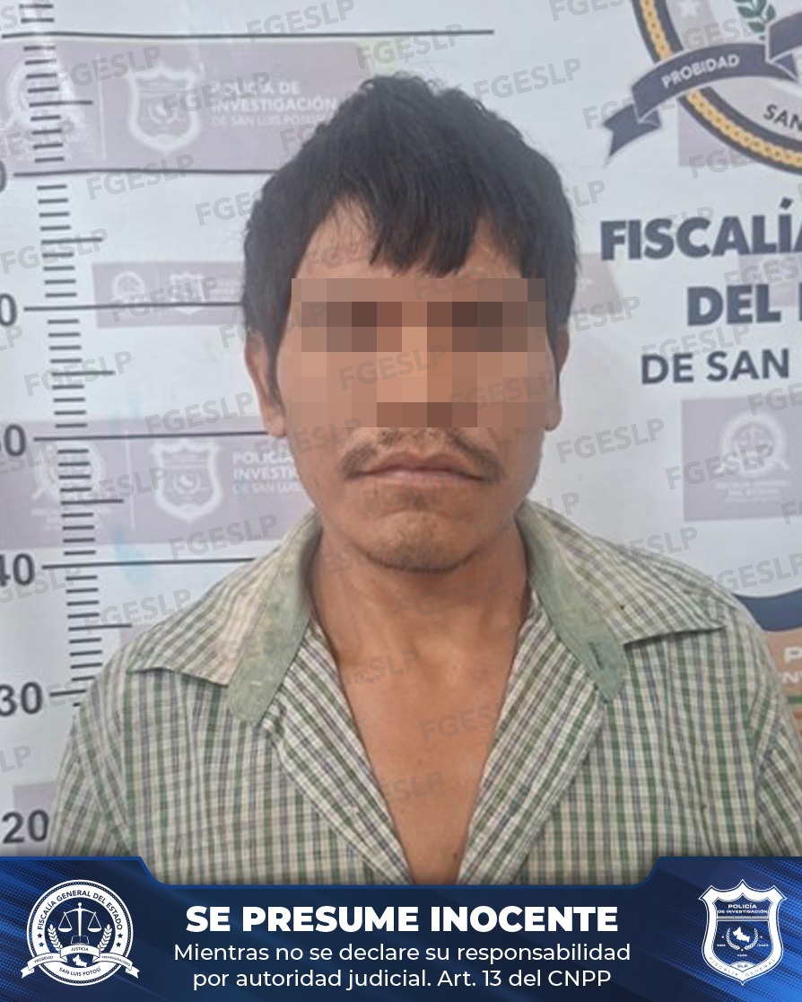 Fiscalía potosina cumplimenta orden de aprehensión por homicidio calificado