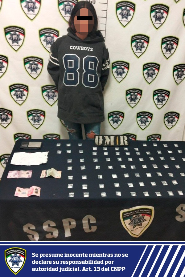 Policía de la Capital detiene a mujer con 86 dosis de cristal en Abastos