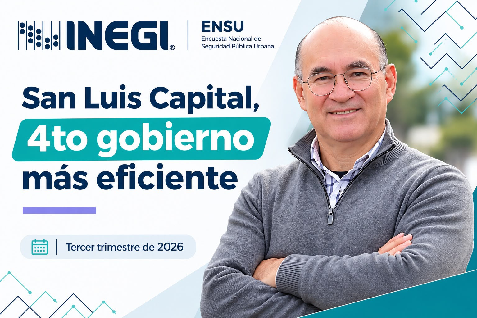 San Luis Capital, cuarto lugar nacional en percepción de eficacia gubernamental: Inegi